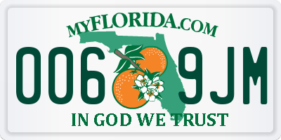 FL license plate 0069JM