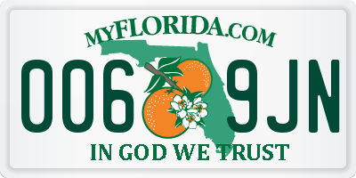 FL license plate 0069JN