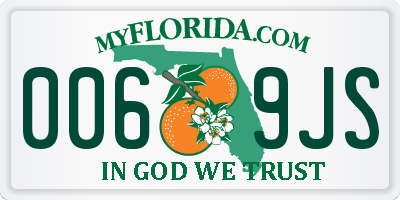 FL license plate 0069JS