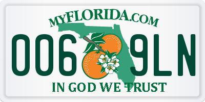 FL license plate 0069LN