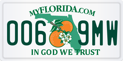 FL license plate 0069MW
