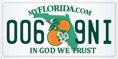 FL license plate 0069NI