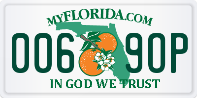 FL license plate 0069OP