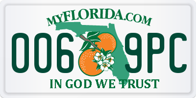 FL license plate 0069PC