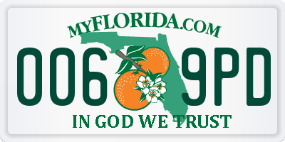FL license plate 0069PD