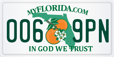 FL license plate 0069PN