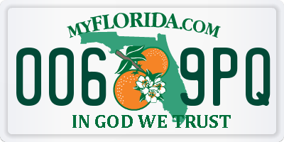 FL license plate 0069PQ