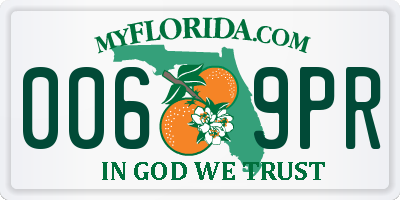 FL license plate 0069PR