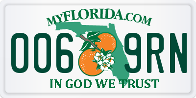 FL license plate 0069RN
