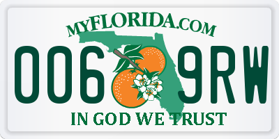 FL license plate 0069RW
