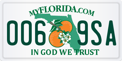 FL license plate 0069SA
