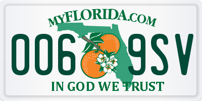 FL license plate 0069SV