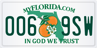 FL license plate 0069SW