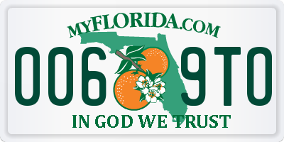 FL license plate 0069TO