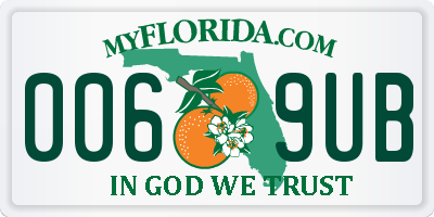 FL license plate 0069UB