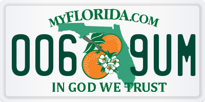 FL license plate 0069UM
