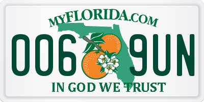 FL license plate 0069UN