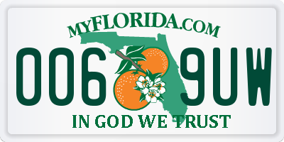 FL license plate 0069UW