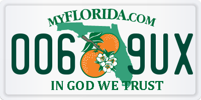 FL license plate 0069UX