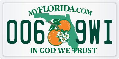 FL license plate 0069WI