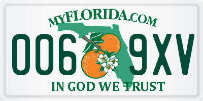 FL license plate 0069XV