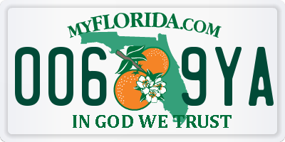 FL license plate 0069YA