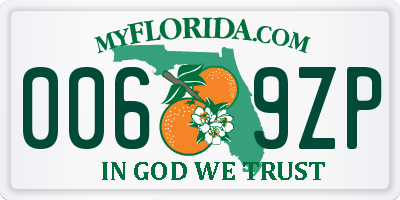 FL license plate 0069ZP