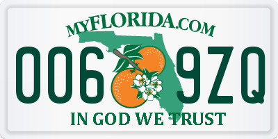FL license plate 0069ZQ