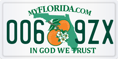 FL license plate 0069ZX