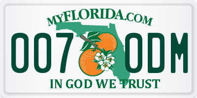 FL license plate 0070DM