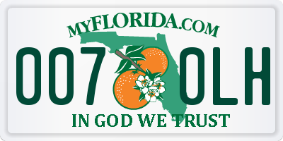 FL license plate 0070LH
