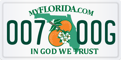 FL license plate 0070OG