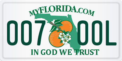 FL license plate 0070OL