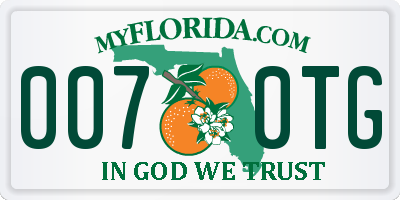 FL license plate 0070TG