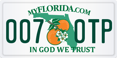 FL license plate 0070TP