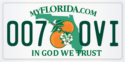 FL license plate 0070VI