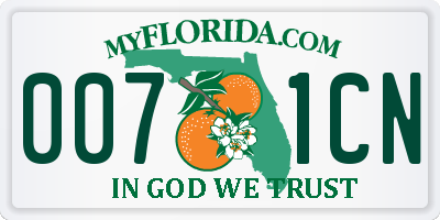 FL license plate 0071CN
