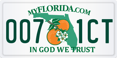 FL license plate 0071CT
