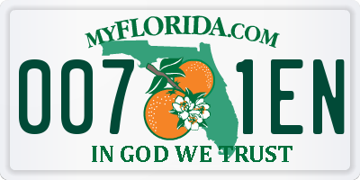 FL license plate 0071EN