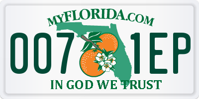 FL license plate 0071EP