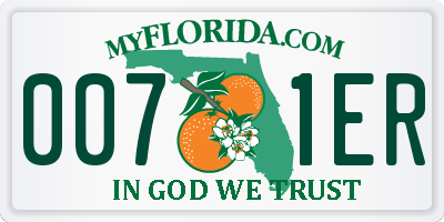 FL license plate 0071ER