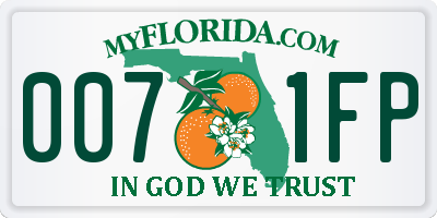 FL license plate 0071FP