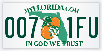FL license plate 0071FU