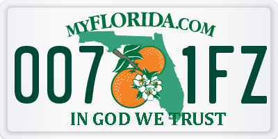 FL license plate 0071FZ