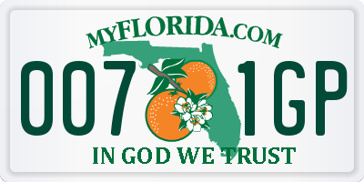 FL license plate 0071GP