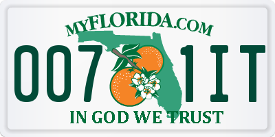 FL license plate 0071IT