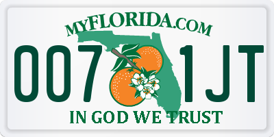 FL license plate 0071JT