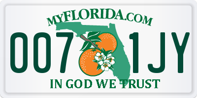 FL license plate 0071JY