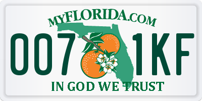 FL license plate 0071KF