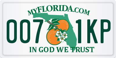 FL license plate 0071KP